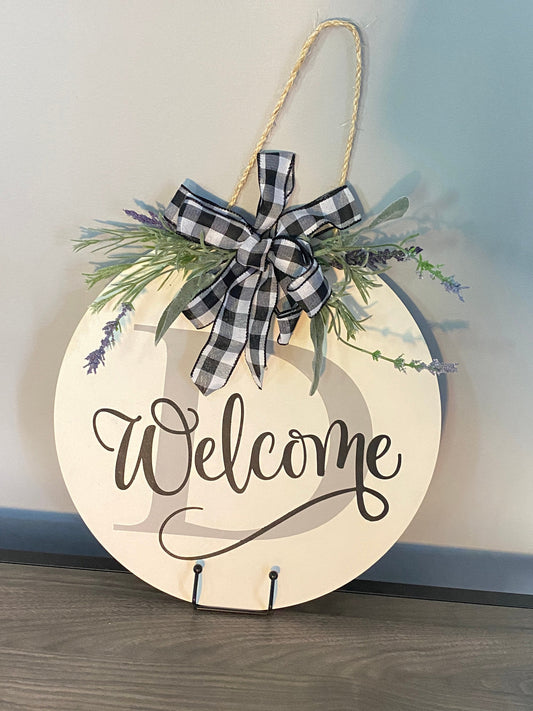 Door Hanger - Custom Initial Round