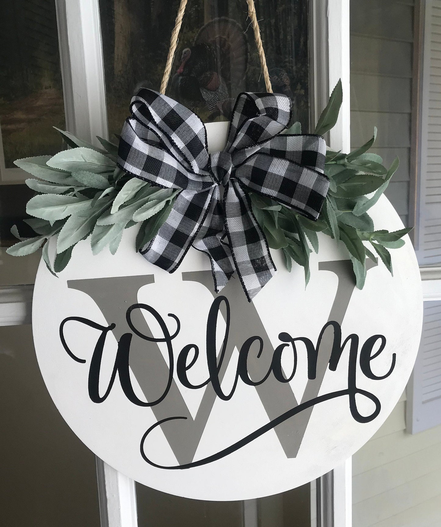 Door Hanger - Custom Initial Round