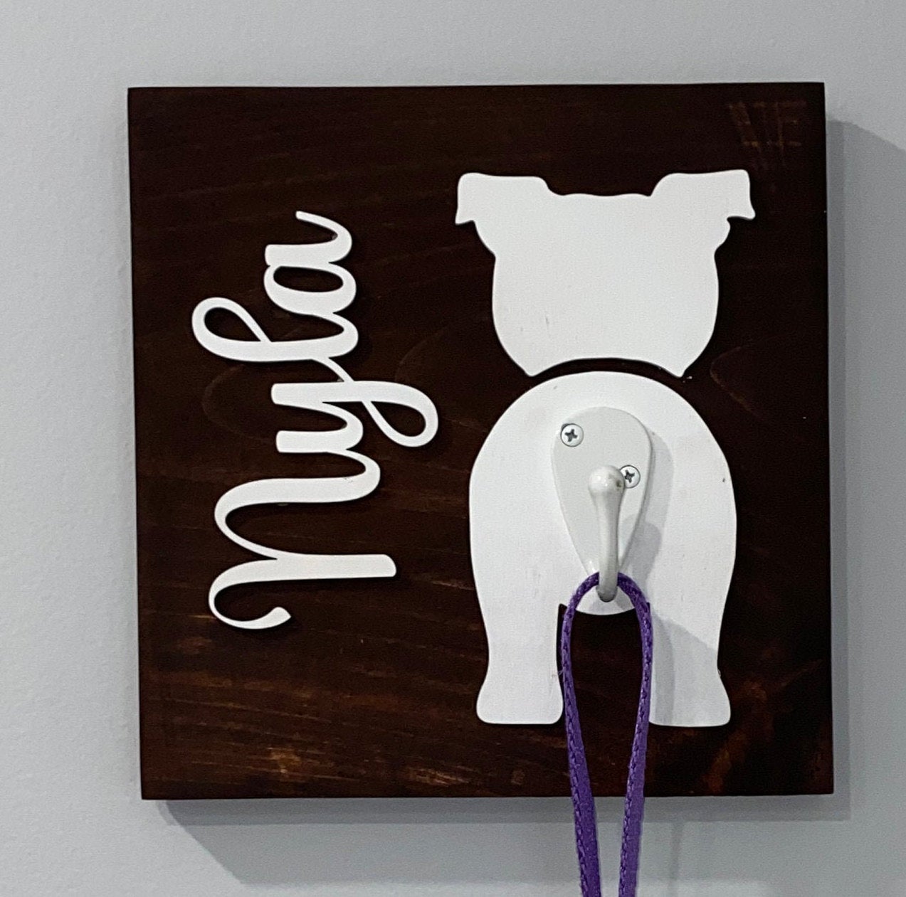 Personalized Dog Leash Holder