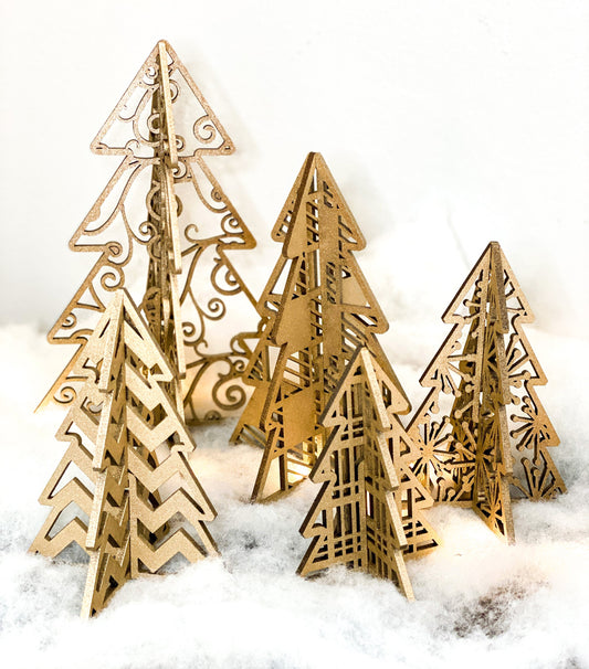 Christmas Trees, 3D Patterened