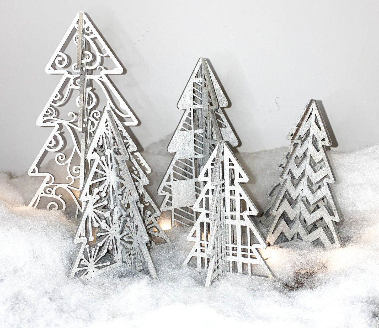 Christmas Trees, 3D Patterened