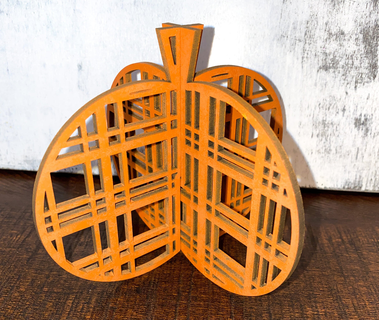 3D Wooden Fall Pumpkins