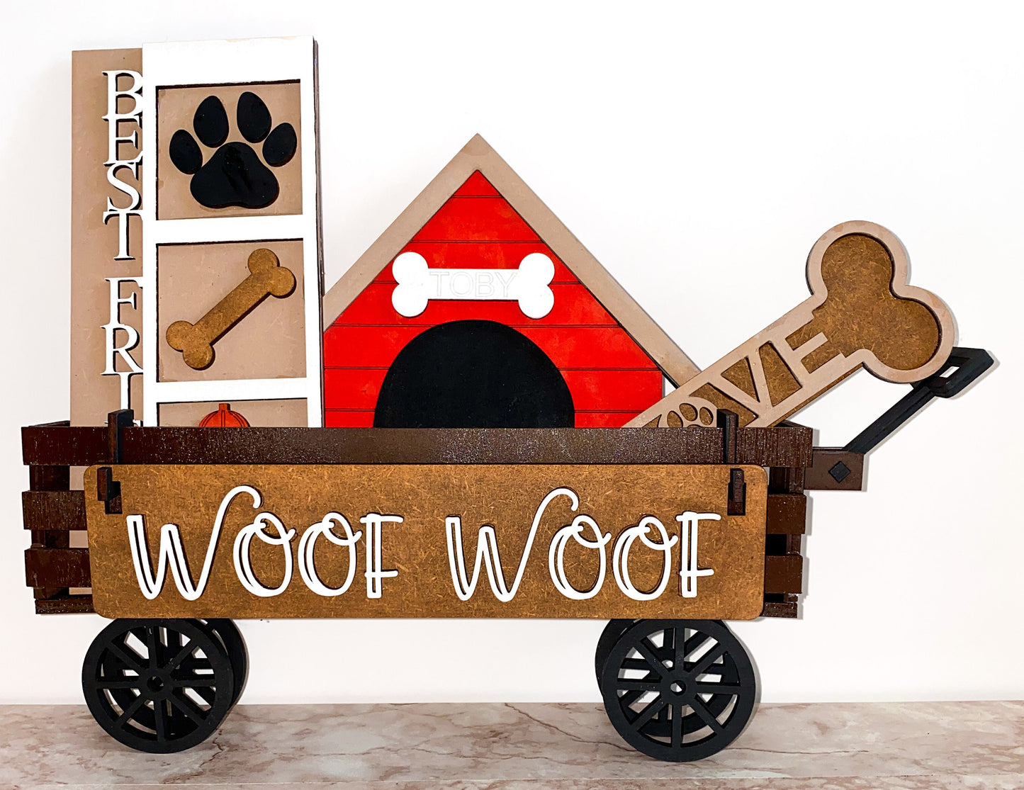 Interchangeable Wagon/ Crate Shelf Sitter - Doggy