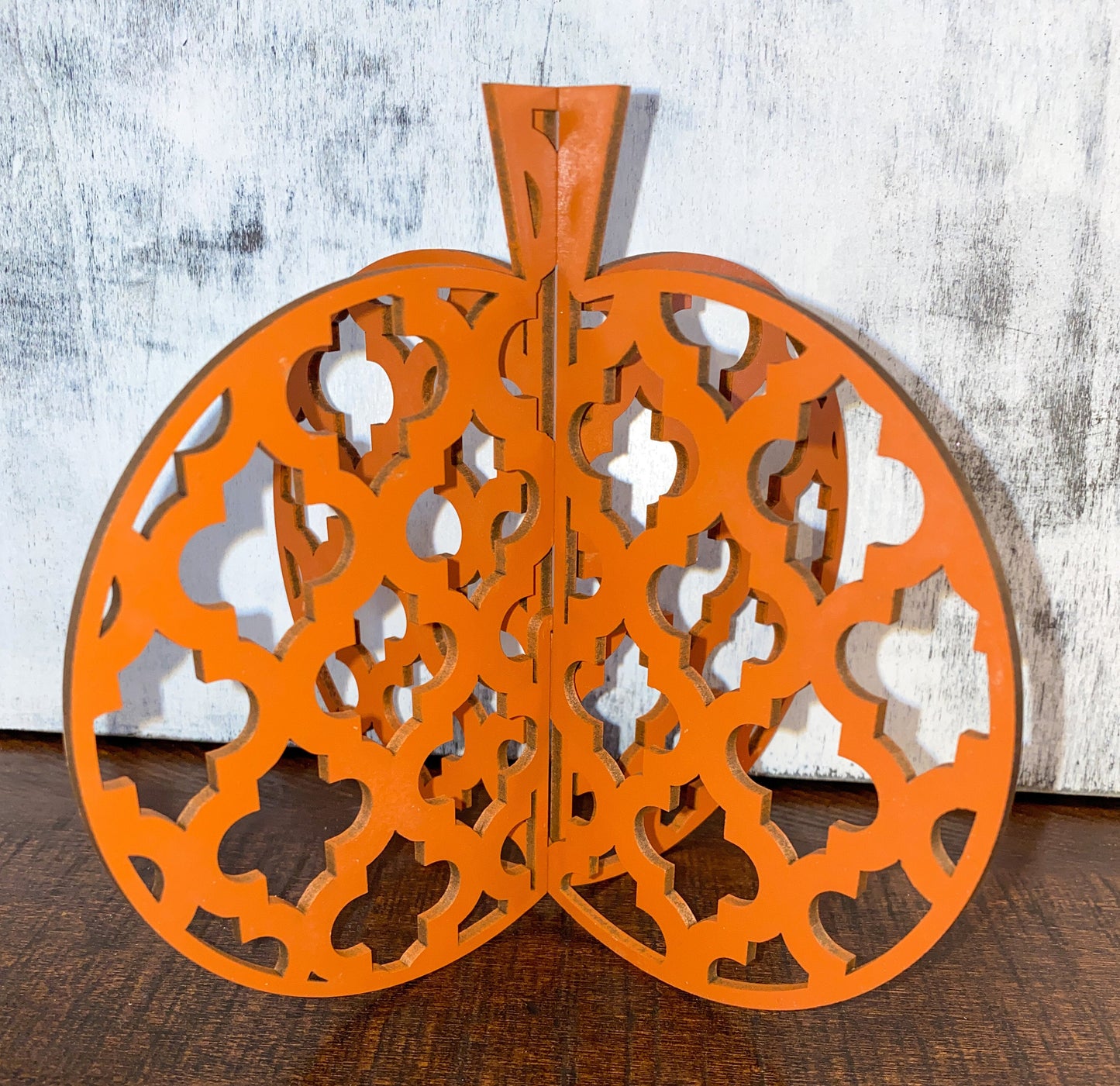 3D Wooden Fall Pumpkins