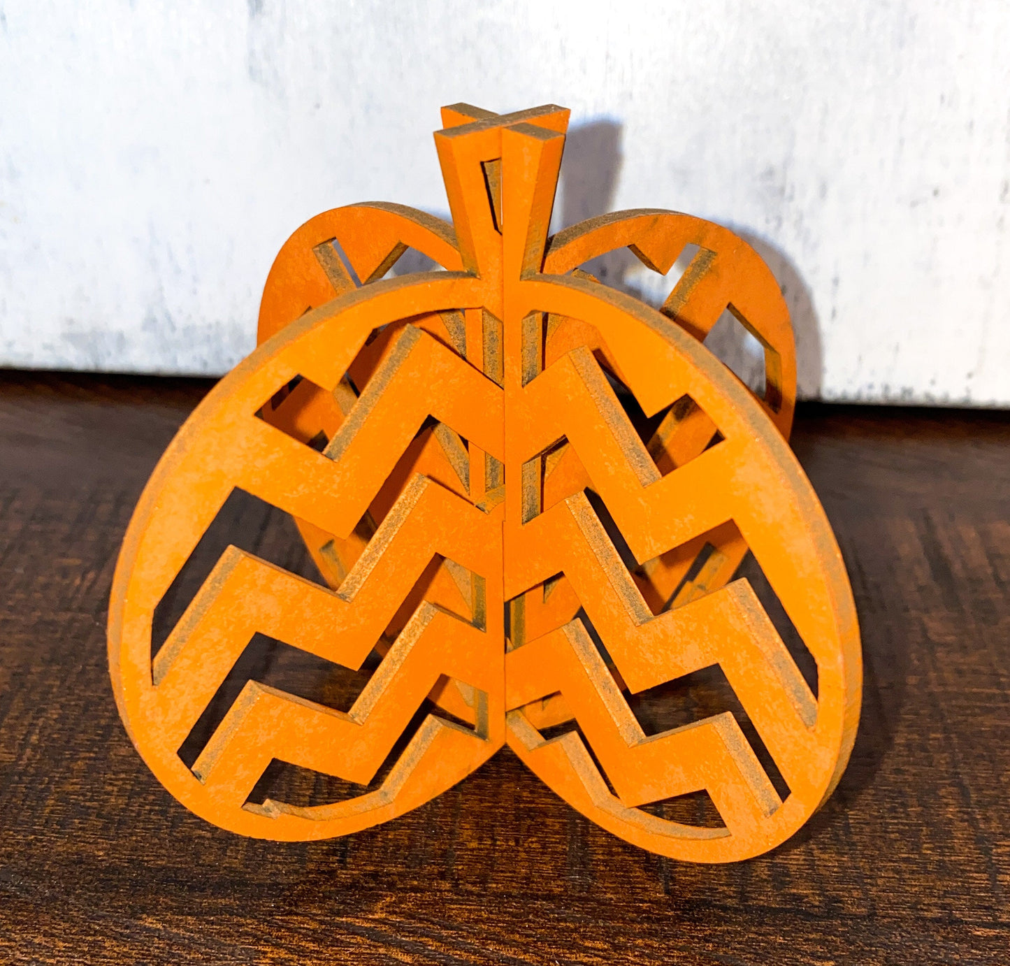 3D Wooden Fall Pumpkins