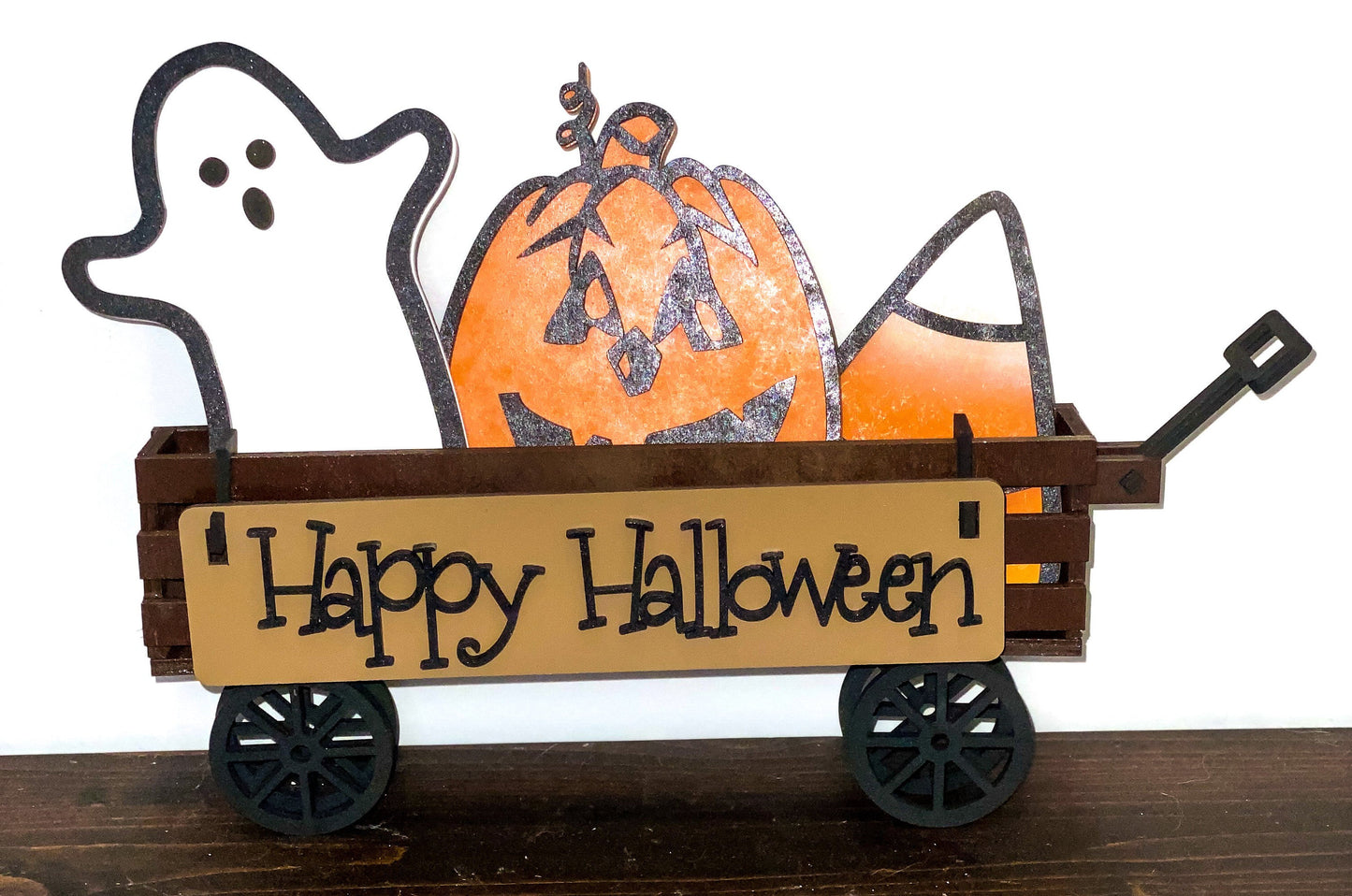 Interchangeable Wagon Shelf Sitter - Happy Halloween