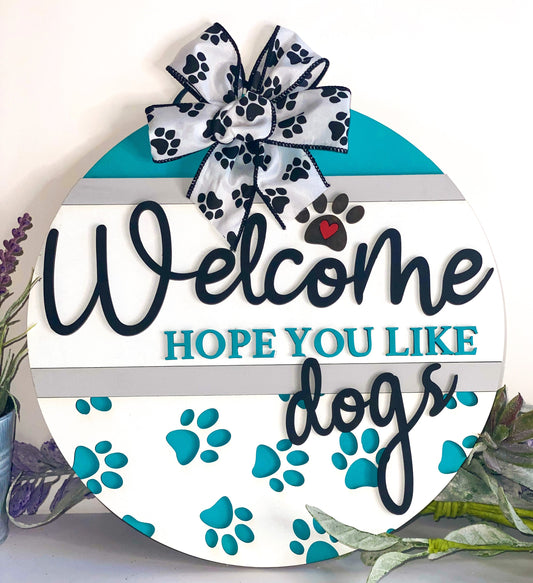 Welcome Door Hanger - Dog