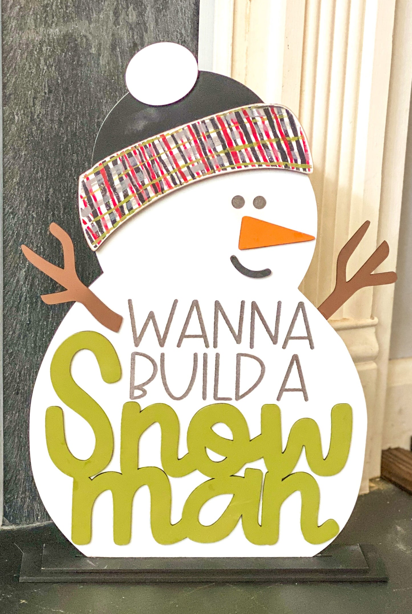 Standing Snowman Sign