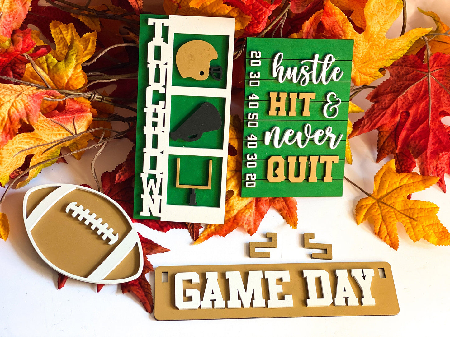 Interchangeable Wagon/Crate Shelf Sitter - Game Day - Football