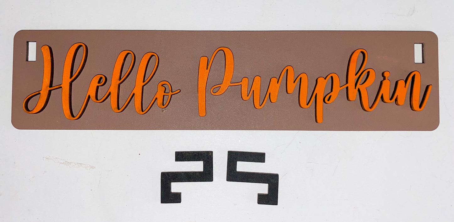 Interchangeable Wagon Shelf Sitter - Hello Pumpkin