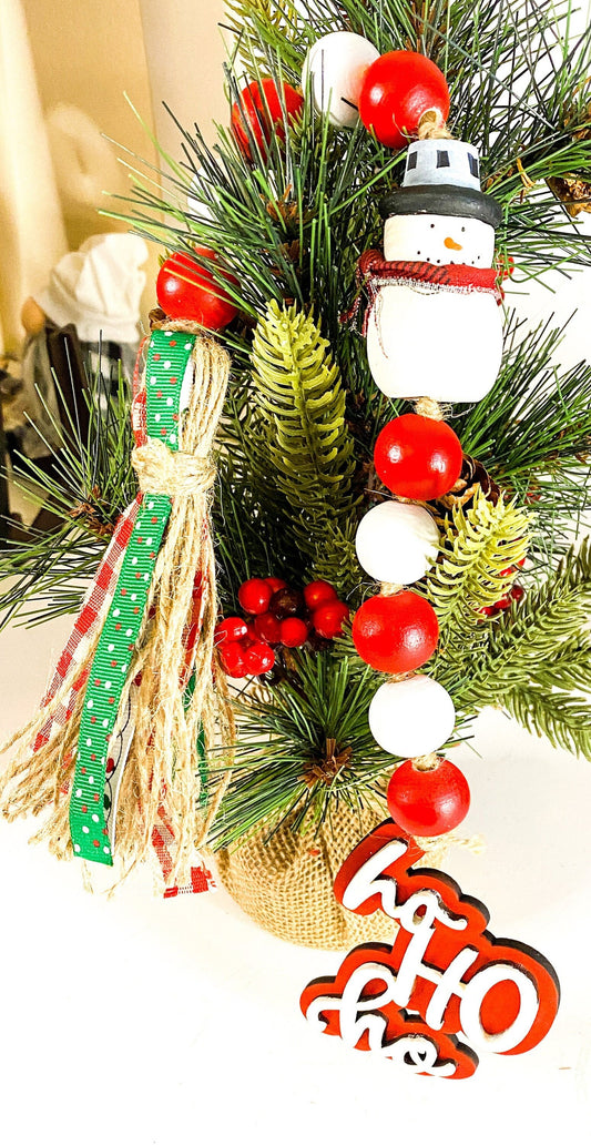 Snowman Beaded Garland