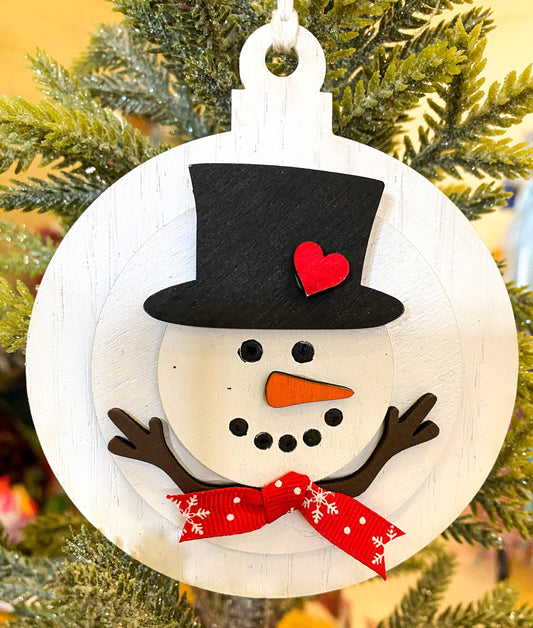 Melting Snowman Ornament