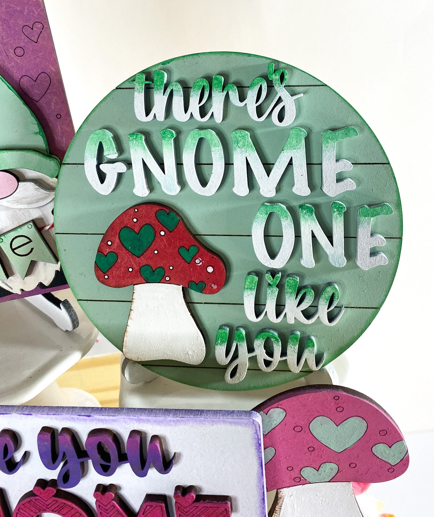 Gnome Valentine Tier Tray Set