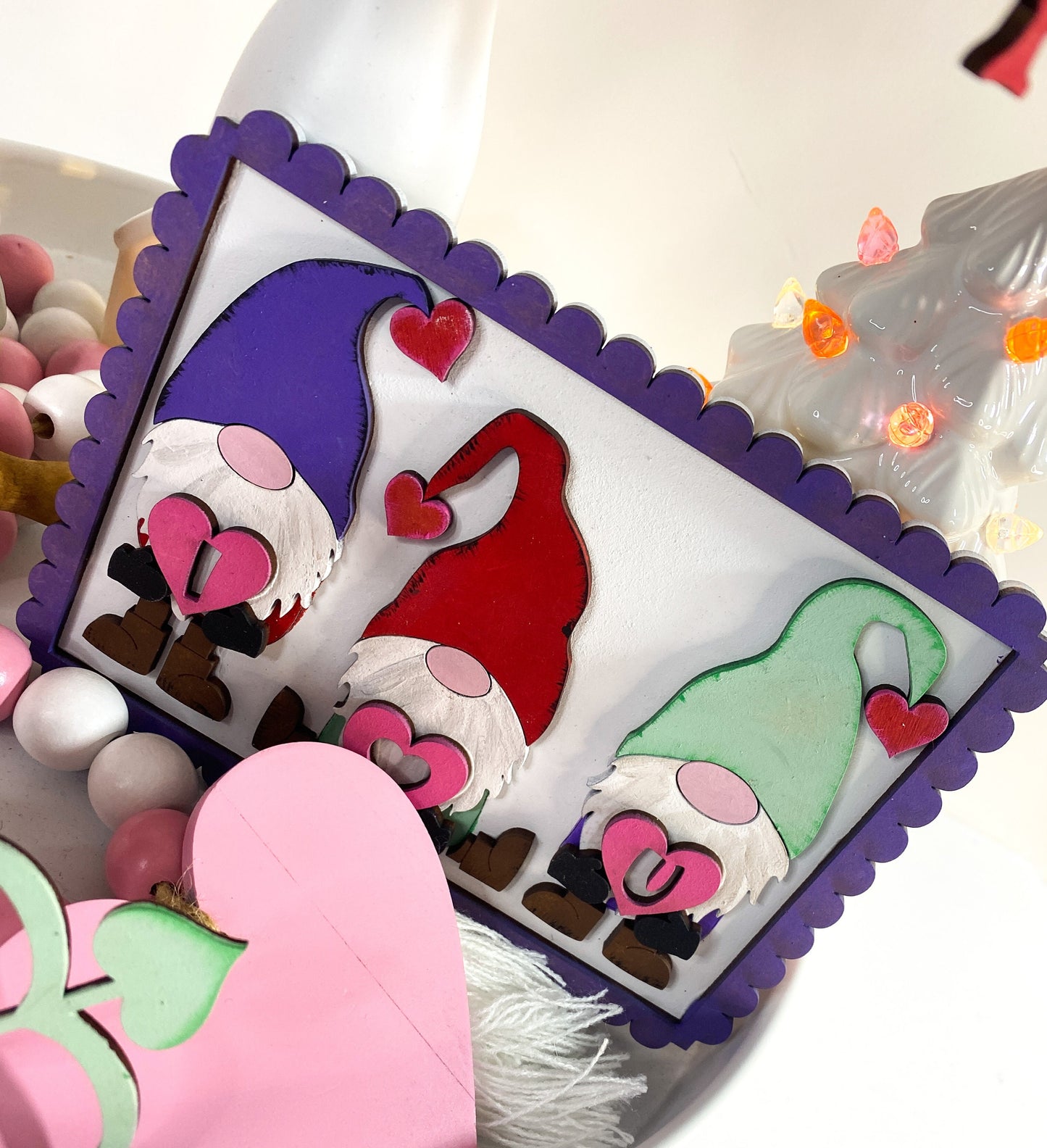 Gnome Valentine Tier Tray Set