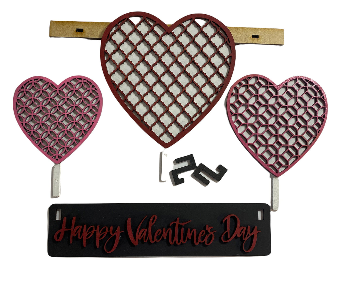 Interchangeable Wagon/ Crate Shelf Sitter - Valentine